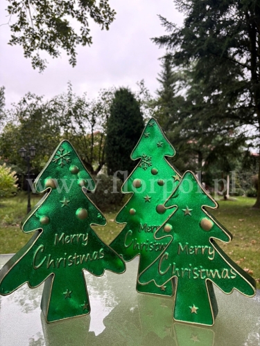 metalowa choinka Merry Christmas S 1szt zielony(YH-24B801)