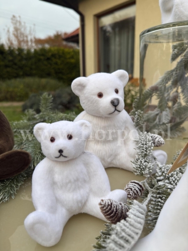 welurowy, polarny miś 1szt biały (BNPK-3-04634-25)