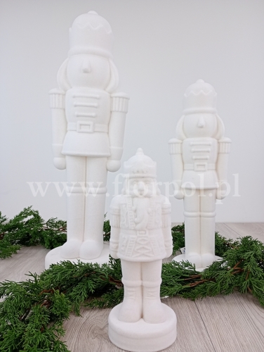 welurowy żołnierzyk - figurka h 50cm 1szt ecru (BNPK-3-03986-25)