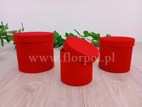welurowy box walec 1kpl czerwony (H2410236)