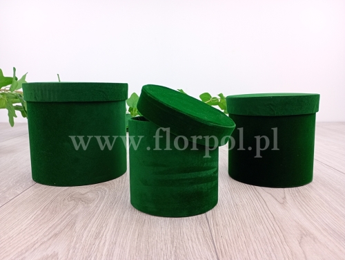 welurowy box walec 1kpl ciemna zieleń (H2410236)