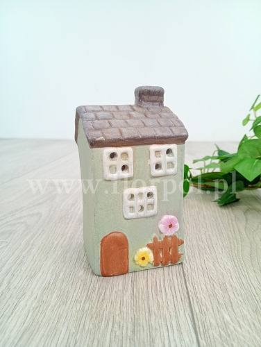 ceramiczny domek latarenka 1szt miętowy (WIC-81-03142-25)