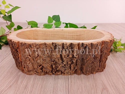 osłonka z litego drewna - owalna 1szt naturalny (CAD-330-04768-25)