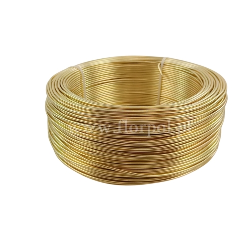Drut aluminiowy 1kg złoty 