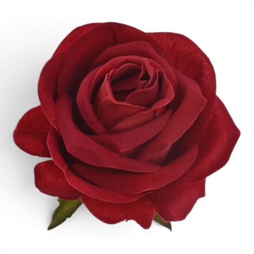 welurowa róża wyrobowa Naomi velvet 12szt red (ART273)