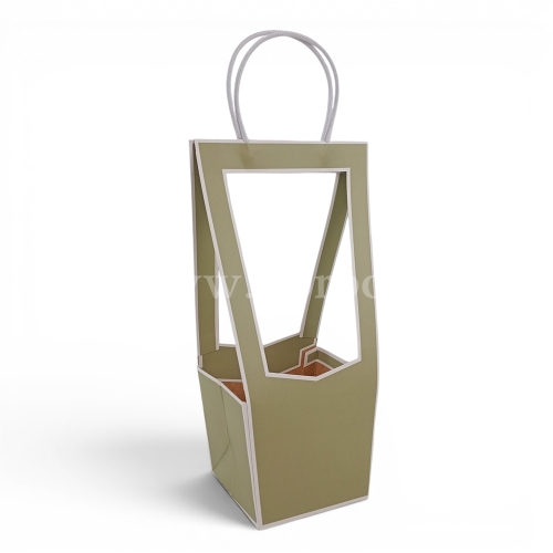Torba/box kwiatowy S otwarty 5szt zieleń (CF019486)