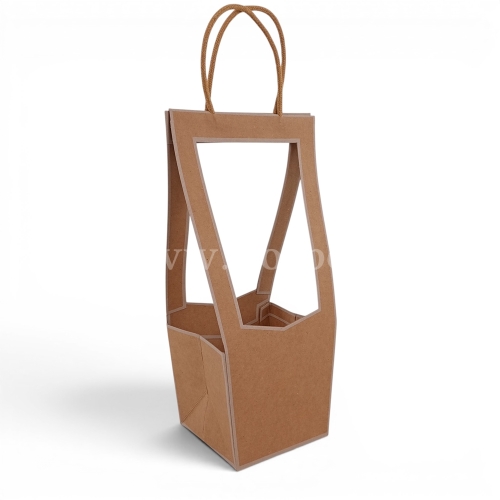 Torba/box kwiatowy S otwarty 5szt beżowy (CF019422)