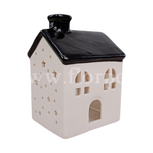 domek ceramiczny 1szt biały/czarny (174-231552)