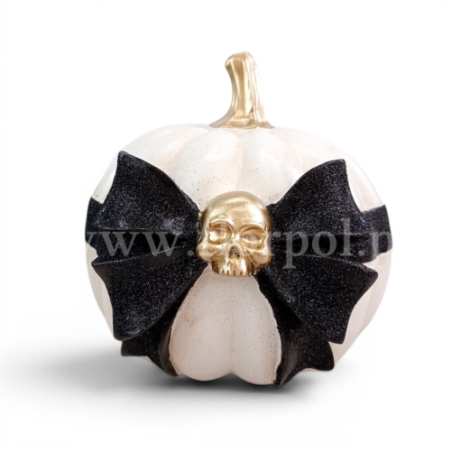 dynia z kokardą hallloween 1sztecru/czarny (*1457)