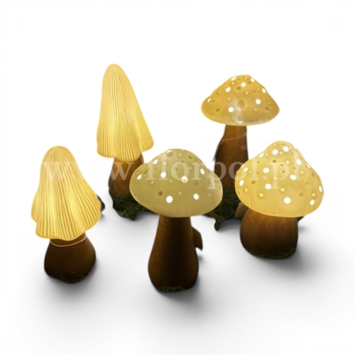ceramiczny grzybek led 1szt biały/naturalny (POR10647)