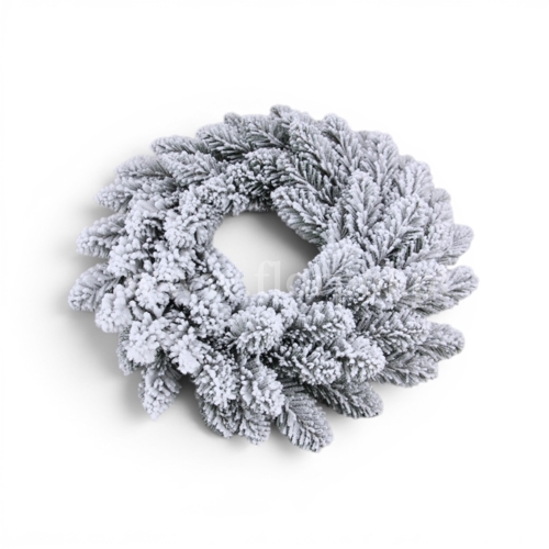 kranc śnieżony z gałązek SN śr 33cm - 95cm  zielony/biały 1szt