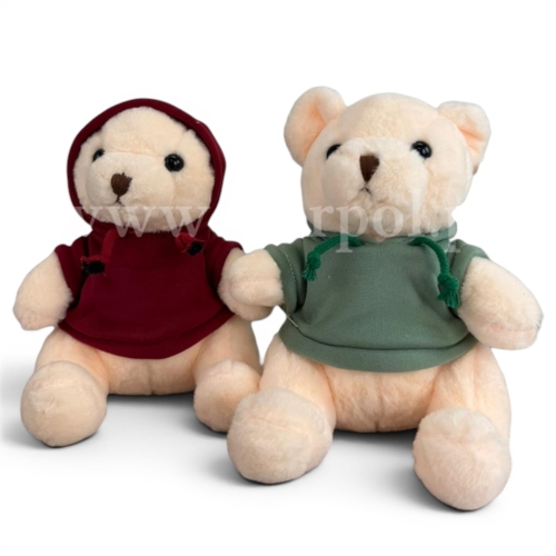 pluszowy miś, bluza z kapturem 1szt krem/zieleń (H2504582)