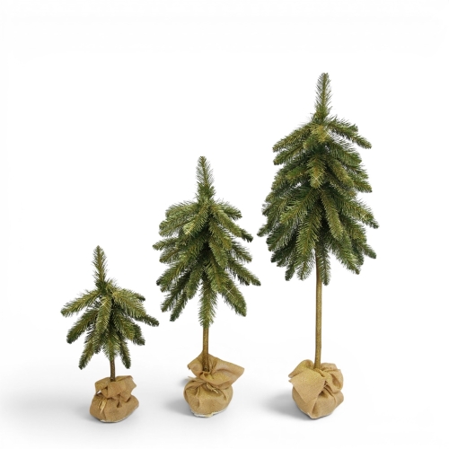 Młoda sosna - choinka sztuczna 60cm - 130cm  1szt złoty 