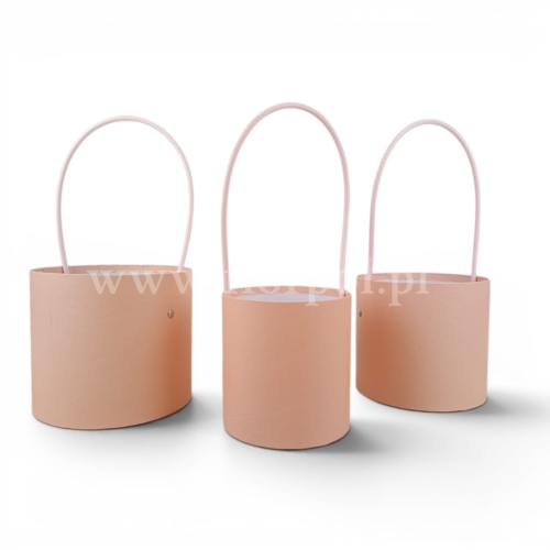 zestaw 3x flower box z rączką - kabel 3szt morela (H2310314)