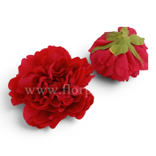 delikatna peonia wyrobowa 12szt #163 red1 (SUN406)