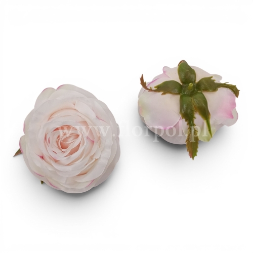 róża pełna - wyrobówka 12szt #3061 cream/powder pink (SUN891)