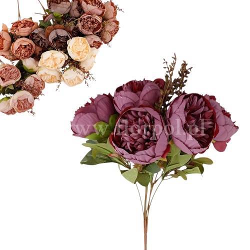 Peonia bukiet - karton 12szt mix 2 (HS12680)