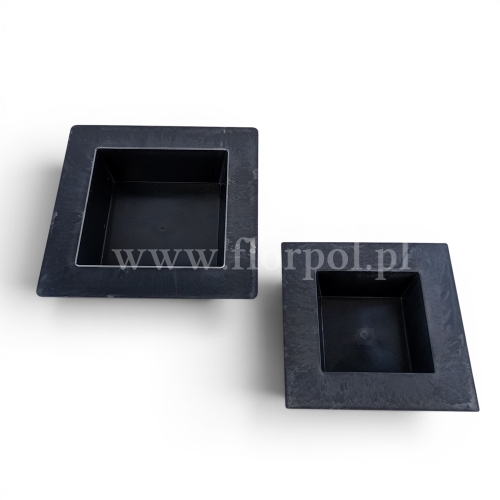 Osłonka z grubego plastiku, kwadrat S 1szt b.grey (PO210-20)