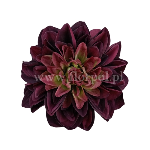 Dalia cieniowana, wyrobowa 6szt burgnd/zieleń  (T137-23-0612 mix2)