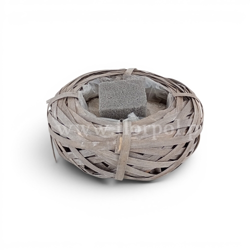 Gniazdo/beret/osłonka okrągła spłaszczona - cemenciak fi20cm 1szt szary