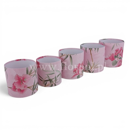 Flower box, gałązka bambus bez pokrywy kpl 4szt różowy (H2510299)