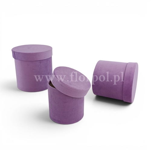 Welurowy flowerbox kpl 3szt wrzos (H2410165)