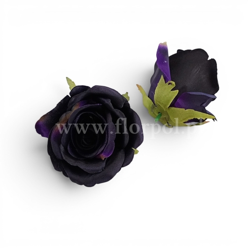 Róża wyrobowa 12szt #78 black/purple (MGHT)