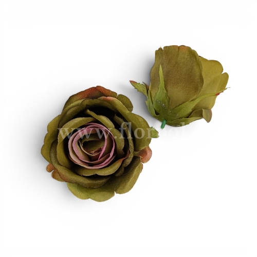 Róża wyrobowa 12szt #89 olive/pink (MGHT)