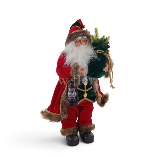 Figurka Mikołaj z latarnią 1szt czerwony wys.70cm (OR-MIK-01-60)