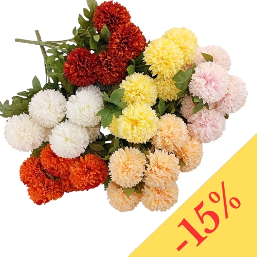Chryzantema kula w bukiecie - karton 112szt mix 1 (T145-23-1089)
