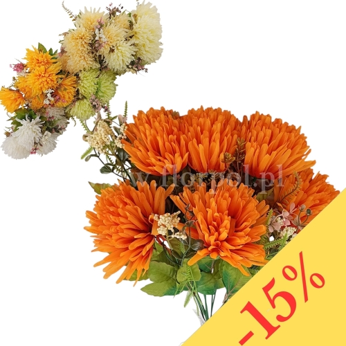 Chryzantema bukiet z dodatkami, bukiet - karton 24szt mix (W6-23-0942)