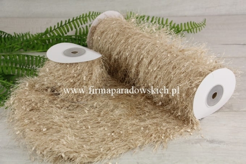 włochaty szal 8cm 1szt krem (LO0389)