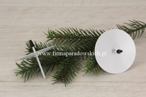 podstawka pod świece z kolcem fi8cm  4szt biały  (CAM-44-00079-20)