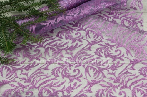 organza z brokatowym wzorem 1szt purple/lt purple