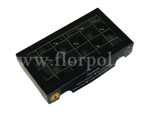 bombki choinkowe 25mm - 24szt black
