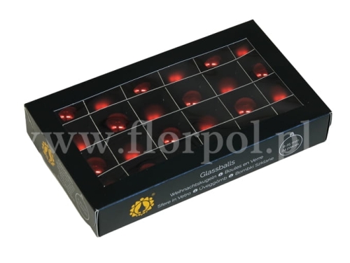 bombki choinkowe 25mm – 24szt  dark red combi