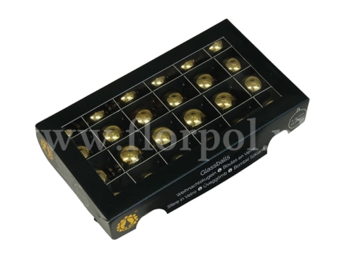 bombki choinkowe 25mm - 24szt bright gold shiny