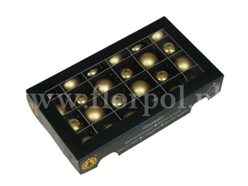 bombki choinkowe 25mm - 24szt bright gold combi