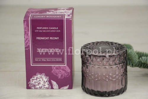 świeca zapachowa  - kryształ – Midnight Peony 1szt fiolet