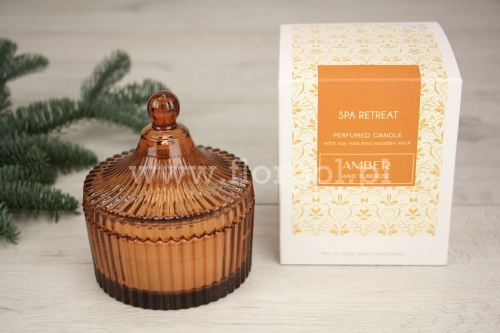 świeca zapachowa – kryształ Amber & Tuberose 1szt ciemny pomarańcz