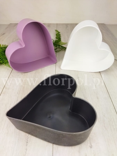 serce do kompozycji - gruby plastik fi20 1szt lila  (PK-173-01136-23)