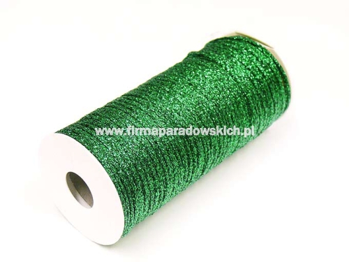 sznurek brokatowy cienki 15mb zielony (02050140)